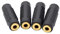 QiCheng&LYS Adaptador de Audio, Adaptador RCA Jack Chapado en Oro de 3.5 mm a Hembra/Hembra, 4-Pack