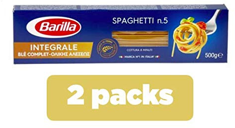 Spaghetti Weizen komplett Barilla Paket 500 Grs Lot de 2 Einheiten