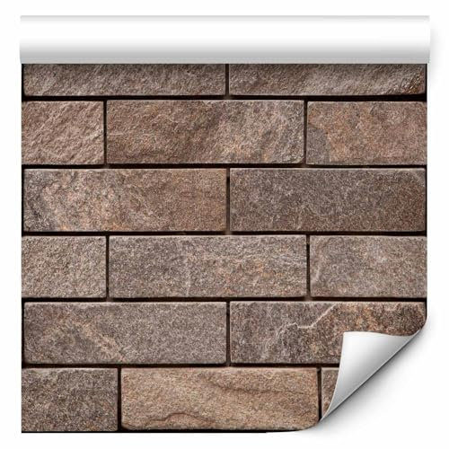 murando - Tapete selbstklebend 10m Wandtattoo dekorative Möbelfolie Dekorfolie Fotofolie Panel Wandaufkleber Wandposter Wandsticker - Steine Steinwand Steinoptik Ziegel 1603-1
