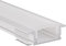 Alumino | LED Aluminiumprofil Weiß | 100 cm | Einbauprofil | Opale Abdeckung | für 12 mm LED-Streifen | 1m | Rhein