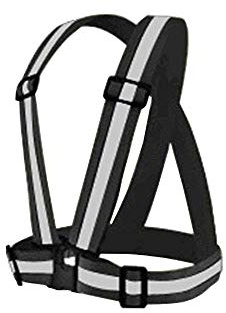 Mintice Schwarz Reflektierend Sicherheit Warnweste Reflektorweste Running Sicherheitsweste Schaltstreifen Fahrrad Laufweste Jacke Hell Sport Weste Gürtel Karosserie Laufbekleidung Einstellbar Warnung