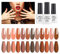 AIMEILI Vernis Semi Permanent Set Marron Nu Naturel, Lot Vernis à Ongles Gel Soak Off UV LED Automne Hiver Manucure 12pcs X 8ml - Kit 1