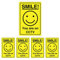 Pack of 5 CCTV Sticker Smile You are On Camera Signs (150 X 100 mm) Self Adhesive Waterproof CCTV Sign for Restaurants, Homes, Supermarkets Sara Prints®