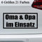 Oma & Opa im Einsatz Sticker in 6 Größen Enkel Taxi Spruch Aufkleber Auto JDM in 6 Größen und 21 Farben
