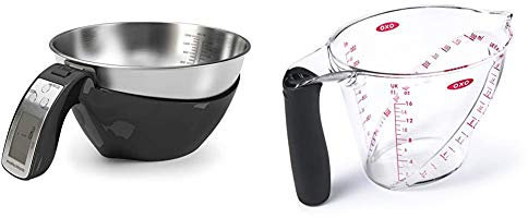 Morphy Richards 46610 Kitchen Scales, Equip Range, 3-in-1 Digital Scales with Jug, Black & OXO Good Grips 500 ml Angled Measuring Cup