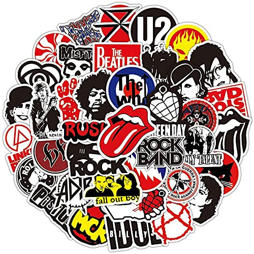 100pcs Rock Band Aufkleber Aufkleber für Wasserflasche Laptop Skateboard Gepäck Vinyl wasserdichte Aufkleber Wandtattoos Computer Aufkleber