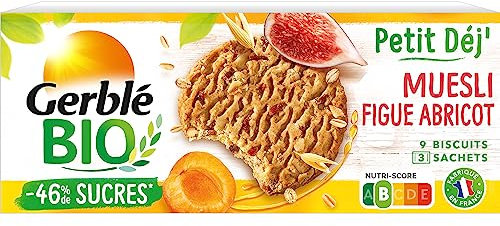 Gerblé Bio Biscuit Muesli – Biscuits Bio aux Céréales Complètes, Raisins Secs et Graines, Sans Huile de Palme, Riche en Fibres, 132 g