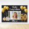 Photocall cumpleaños Personalizado | Nombre y Edad | Elegante Impreso en Lona | para Fiestas económico y Original. Onepersonal ( 50 cumpleaños)
