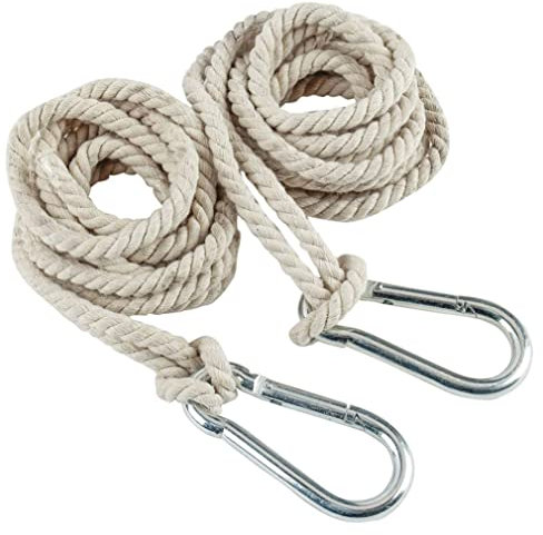 SunaOmni ÁRbol Columpio Correas Hamaca Cuerda Colgante De AlgodóN Columpio Ajustable Ganchos Correa Accesorios De JardíN 4M 2PCS