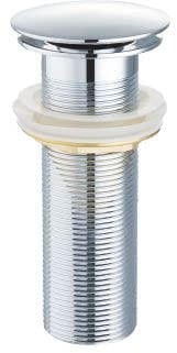 IMEX - Valvula de Click Clack Apta para lavabos y bides, Desagüe Lavabo Fácil instalación Tapones de Desagüe Lavabo, Universal con o sin Rebosadero, Pop-Up Cromado Larga VCC010