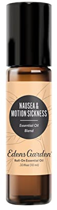 Edens Garden Nausea & Motion Sickness Essential Oil Roll-On Blend- 100% Pure Premium Grade, Natural, Therapeutic, Aromatherapy, Kid & Skin Safe, The Best for Travel Pre-Diluted 10 ml (.33 fl oz)