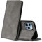 ZONNAVI Cover per iPhone 13 PRO Max, Flip Custodia Pelle PU con [Slot Cart] [Supporto Stand] [Magnetica], Cover a Libro Portafoglio per iPhone 13 PRO Max (Grigio)
