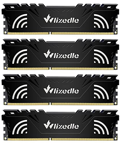 Wlizedle DDR3 Mémoire RAM 32Go Kit (4x8Go) 1866MHz CL13 UDIMM Module de Mémoire PC3-14900 240-Pin 1.5V pour Ordinateur de Bureau, Noir