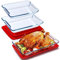 Glass Baking Dish for Oven, Glass Oven Dish Rectangular (set- 1.6+2.5+3.8L)
