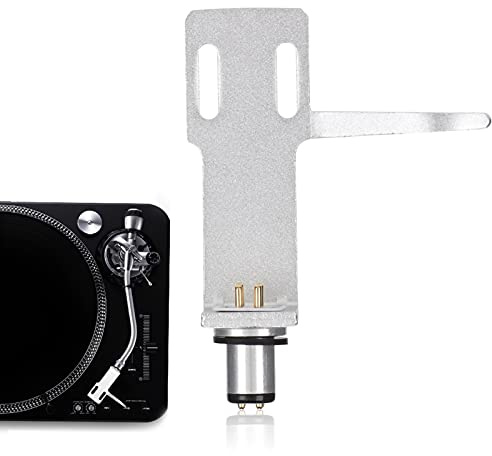mit 4 Kabeln und 2 Paar Schrauben Lange Betriebszeit Phonographenspieler Headshell Stabile Leistung, für Headshell-Plattenspieler, für High-End-Phono-Tonabnehmer (Silber)