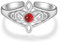 KINGWHYTE Keltische Ringe für Frauen 925 Sterling Silber Karneol Daumen Ringe Finger Ring Mutter Tochter Ringe für Frauen Damen Teenager Mädchen