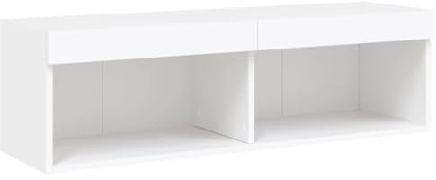 vidaXL TV-Schrank mit LED-Leuchten Weiß 100x30x30 cm