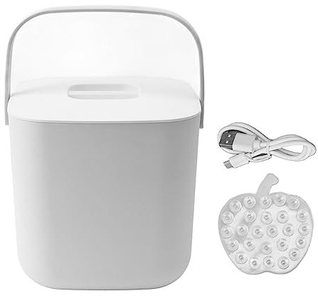Mini Dishwasher 18W Portable Countertop Dishwasher for Dishware Fruit Vegetable (White)