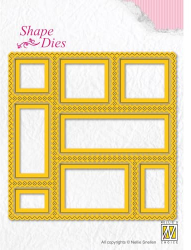 Nellie's Choice Stanzschablone Briefmarke - 10,1 x 10,1 cm - Stück- Stanzform - Karten Basteln - Bastel Zubehör für Scrapbooking, Weihnachten und DIY - Scrapbook Zubehör