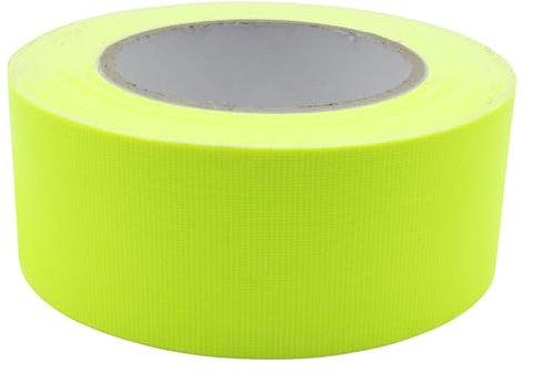 UV FLOOR - Gaffer Fluoreszierende gelb Aufkleber - Gaffer Premium-Qualität - Neon Zubehör - Party - Dekorativer Klebestreifen - 50mm x 25m