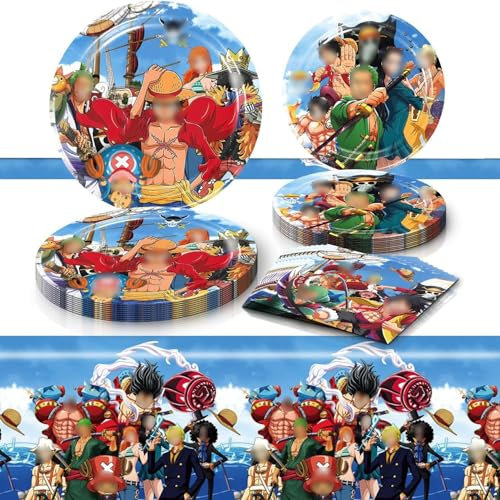 Partygeschirr, Party Supplies Set, Pappgeschirr Pappteller Becher Servietten für Kindergeburtstag Party Dekoration Geburtstagsdeko 10 Gäste