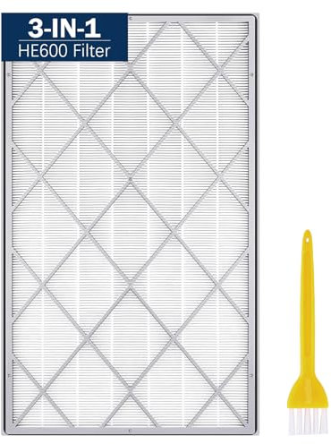 Lantiny HE601 H13 True HEPA Replacement Filter Compatible with Shark Air Purifier 6(HE601 &HE602), HE6FKPET, 3-IN-1 H13 True HEPA for Shark HE601 Air Purifier Filter Replacement, 1 Pack