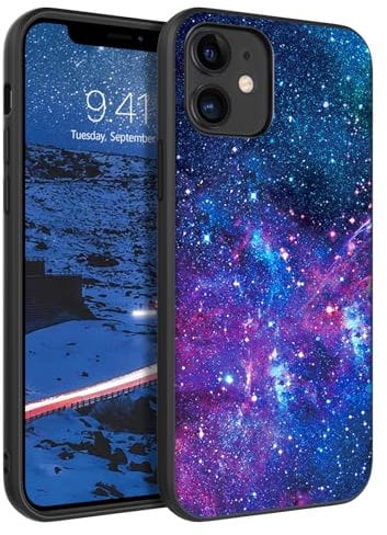 GaoBao for iPhone 12 Case, iPhone 12 Pro Case, Slim iPhone 12/12 Pro Case Glow in The Dark, Nebula Space Luminous Soft Protective Cover Boys Girls Women Men Phone Case for iPhone 12/12 Pro 6.1,Nebula