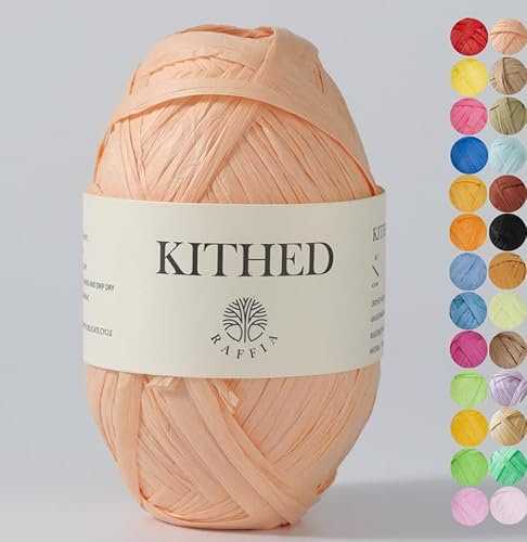 Bastgarn, weiches Bastgarn zum Häkeln, 100 m, glatter Bast zum Handstricken, Sommerhüte und Taschen (01 Cornel Pink)