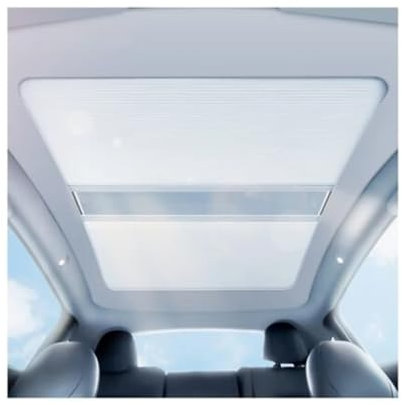 Car Sunshades Shield For Tesla For Model Y 2024 Auto Interior ModelY Sun Shade Retractable Glass Roll Roof Sunshade Roller Sunroof Protector Window Sunshades(Y shutters)