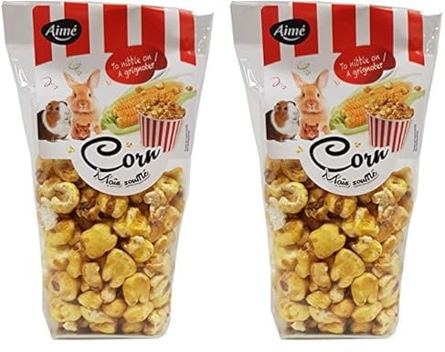 Aime Friandises Snack Grains de mais Soufflés pour Lapins/Rongeurs 50 g (Lot de 2)