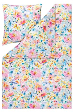 Estella Mako-Satin Bettwäsche Alanis Multicolor 1 Bettbezug 135 x 200 cm + 1 Kissenbezug 80 x 80 cm