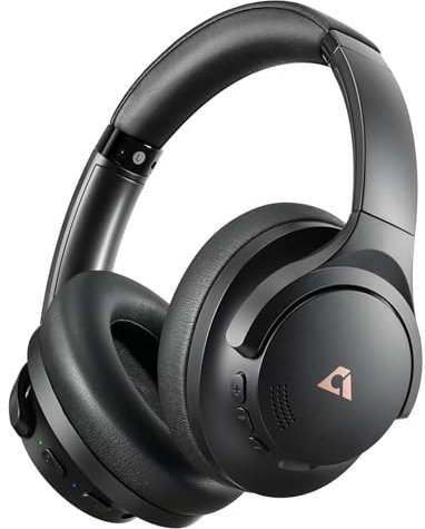 1Mii Y8 Cuffie Bluetooth Wireless con Riduzione Attiva del Rumore Ibrida, Audio Hi-Res LDAC, 75 Ore di Autonomia, Over-Ear, Comfortevoli e Pieghevoli - Nero