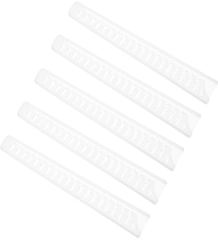 sourcing map 5 Pack PP Safety Knife Cover Sleeves, Blade Edge Guards Protector, Universal Blade Sheath for 10 Watermelon Knife, White