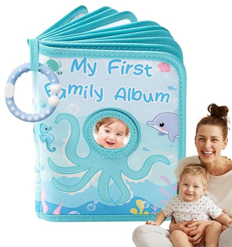 Tuxxjzm Baby-Fotobuch, erstes weiches Tuch, Familienfotobuch, weiches Tuch, Thema, für 10,2 x 15,2 cm große Fotoalbum für Kinder, Mädchen, Großeltern, Eltern, Zuhause