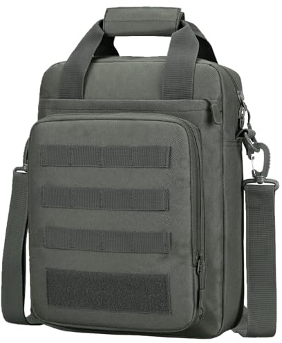 ZHIERNA Taktische Aktentasche Umhangetasche Schultertasche Kleine Herrentasche Kuriertasche, Heavy Duty MOLLE Handtasche für Arbeit, Reisen, Camping, Wandern