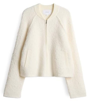 OPUS Damen Strickjacke | DELNY Regular Strickjacke aus Bouclé Soft Cream, 36