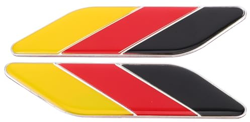 MOLUCKFU Autocollants Métalliques Drapeau Allemand Voiture Décoration Résistante Aux Rayures Compatible avec La Plupart des Modèles Facile à Poser Protection Carrosserie