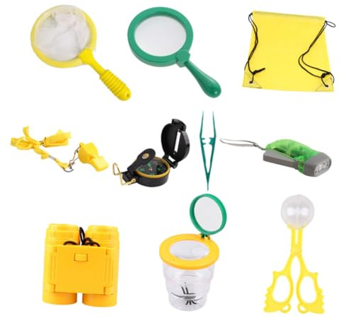 HONITANO 10Pcs Outdoor Insects Observing Kit for, Wilderness Hiking Bug Observation Tools Set, Portable Explorer Equipment for Camping and Nature Study