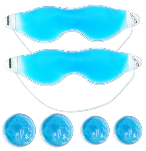 6 Pcs Kühlende Augenmaske Kühlend Kühlpads Augene Kühlpad,Kühlmaske Augen Kühlen Augenkühlmasken Kühlmaske Gesicht Nach Op Augenkühlpads und Runde Gel Kühlpads Wiederverwendbar und Lindert Müdigkeit