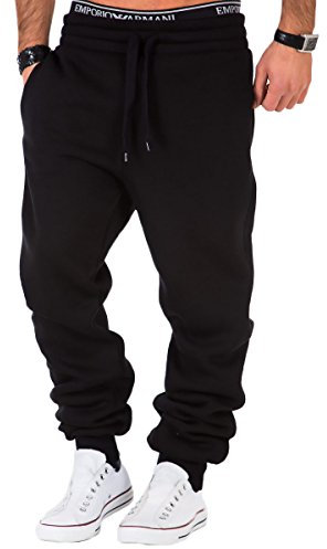 L.A.B 1928 Herren Jogginghose Trainingshose Sporthose Fitness Jogg Japan Kosmo Style Hose LAB-7004 (4XL, Schwarz)