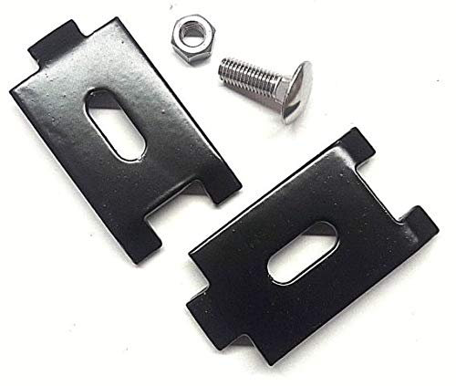 5 x Mattenverbinder Doppelstabmattenzaun in schwarz RAL 9005 m. Schraube + Mutter Halterung Befestiung Verbinder Zaun Pfosten Halter