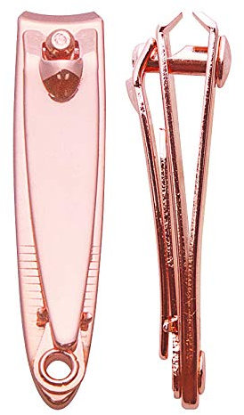 Nagelknipser, Design Kosmetex Rosegold, 5, 3 cm x 10 mm Nagel-Knipser in einem stylischen Rose-Gold, Normal