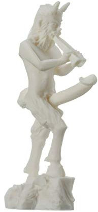 BeautifulGreekStatues PAN Satyr Griechischer nackter Gott der Natur Faunus Phallus Penis Alabaster Statue Skulptur 18cm