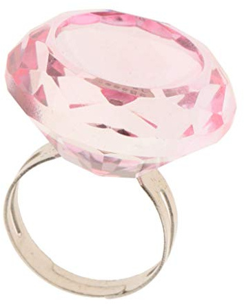 Tenlacum Nail Art Tattoo Glue Rings Holder for Eyelashes Extensions, Crystal Glass Adhesive Pigment Cups Beauty Tools (Pink)