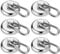 Wukong Ganci magnetici,6 pezzi magnete al neodimio super resistente da 27 kg (60 kg) con gancio a moschettone rimovibile, ganci magnetici robusti per l'ufficio di borse di cucina Grill
