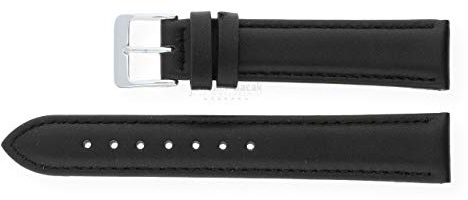 Uhrenarmband weiches Kalbsleder 198810 Seidenkalb schwarz 18mm