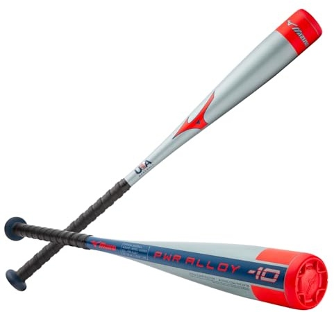 Mizuno PWR ALLOY - Big Barrel (2 5/8) Youth USA Baseball Bat (-10), 31 in/21 oz.