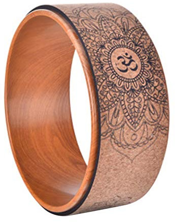 Kongxin Cork Yoga Wheel, Rückenrolle Zur Muskelentspannung, Stretching Back Wheel Zur Schmerzlinderung Yoga Circle Für Herausfordernde Posen, Sauber Und Verhindert Gerüche