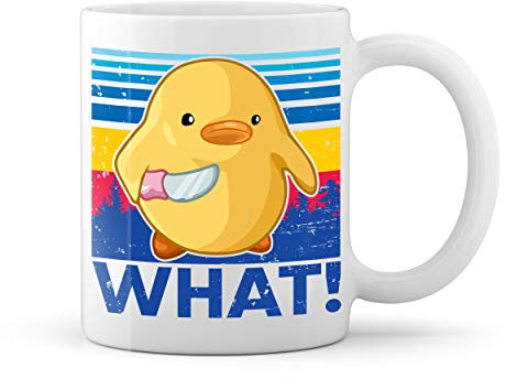 Duck with Knife What! White Coffee Mug