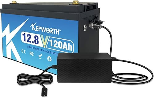 KEPWORTH 135Ah 12V LiFePO4 Batterie, Lithium Akku mit 100A BMS, Max. 15000 Zyklen, Perfekter Ersatz für Blei-Säure für Wohnmobile, Solaranlage, Boot, Solarpanel Kit,Camping